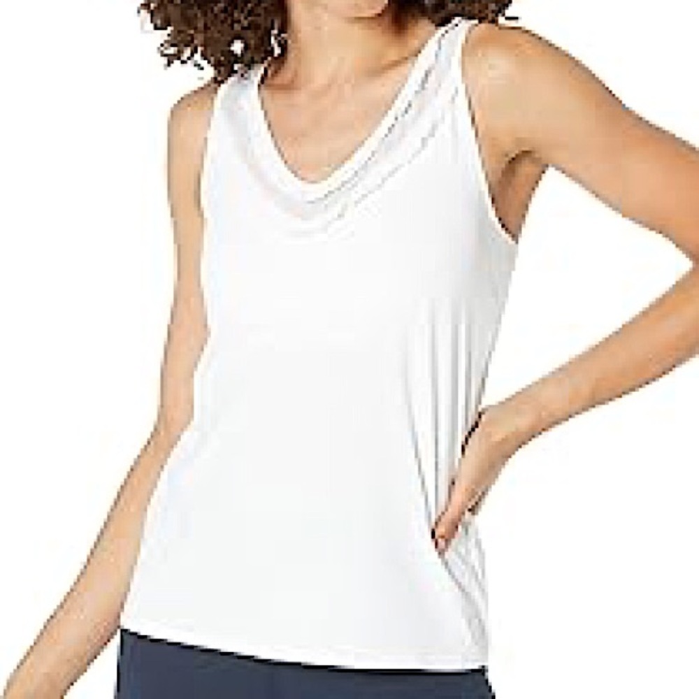 LILLY PULITZER White Luxletic V Neck Ruah Bra Tank